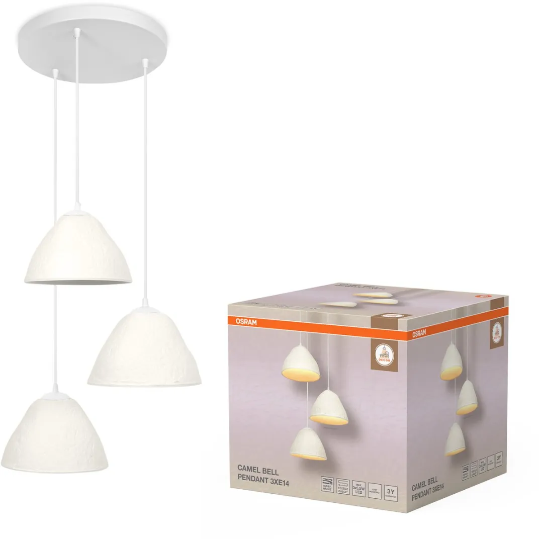 Osram Decor Camel Bell Hanglamp 3xE14 - Wit
