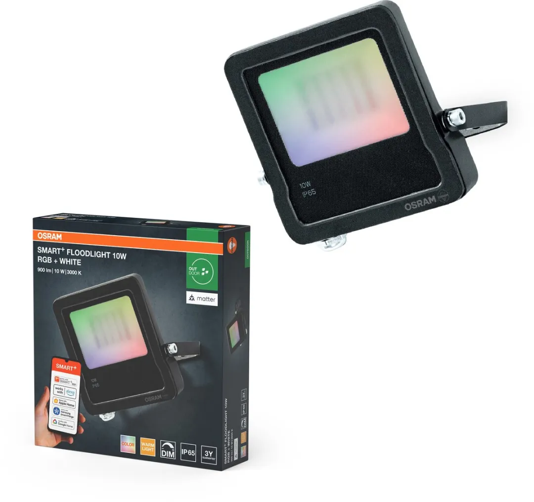 Osram SMART+ Matter Floodlight LED Schijnwerper 100W RGBW - Donkergrijs - afbeelding 3 van 5