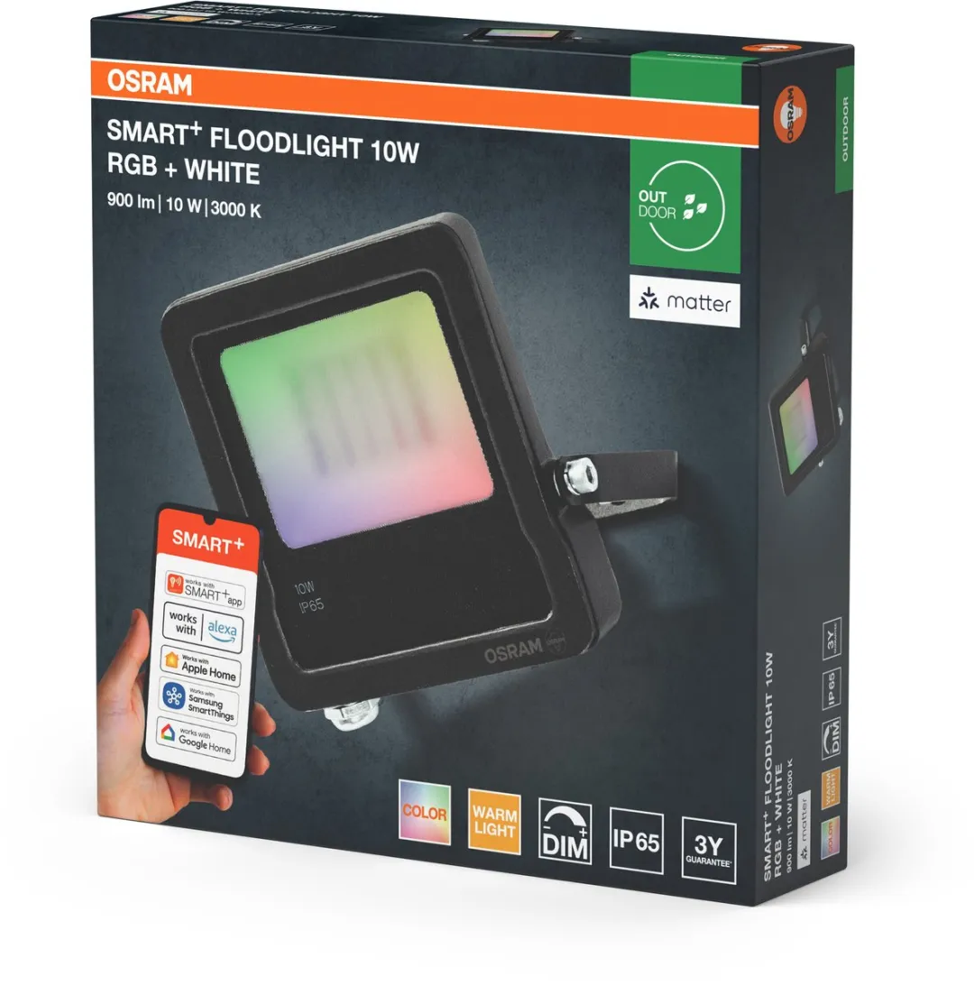 Osram SMART+ Matter Floodlight LED Schijnwerper 100W RGBW - Donkergrijs - afbeelding 5 van 5