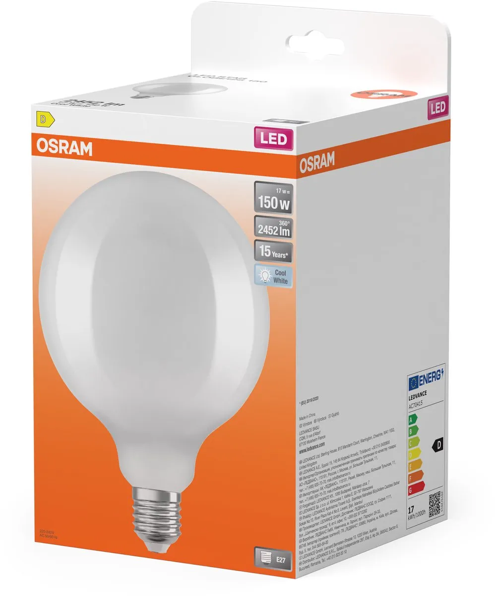 Osram LED-lamp E27 17W 4000K Koelwit - Mat - 1 Stuk