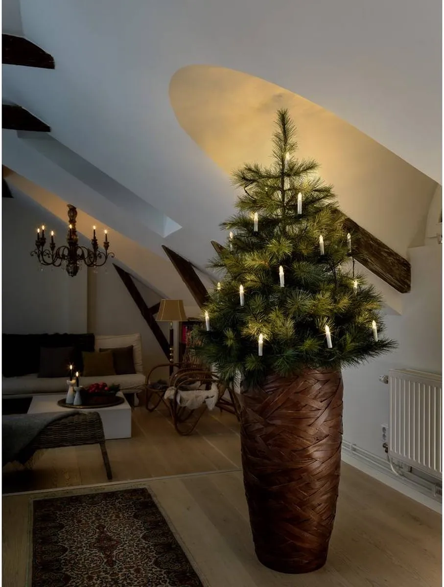 Kaarsverlichting voor binnen - 20 kaarsen - Warm wit - 7.5 meter - Kerstverlichting