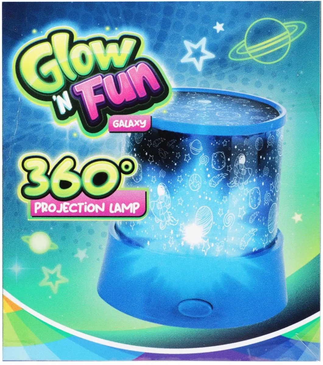 Toi-Toys Stars 'N Planets Projectielamp 360° - Blauw/Groen/Geel/Rood
