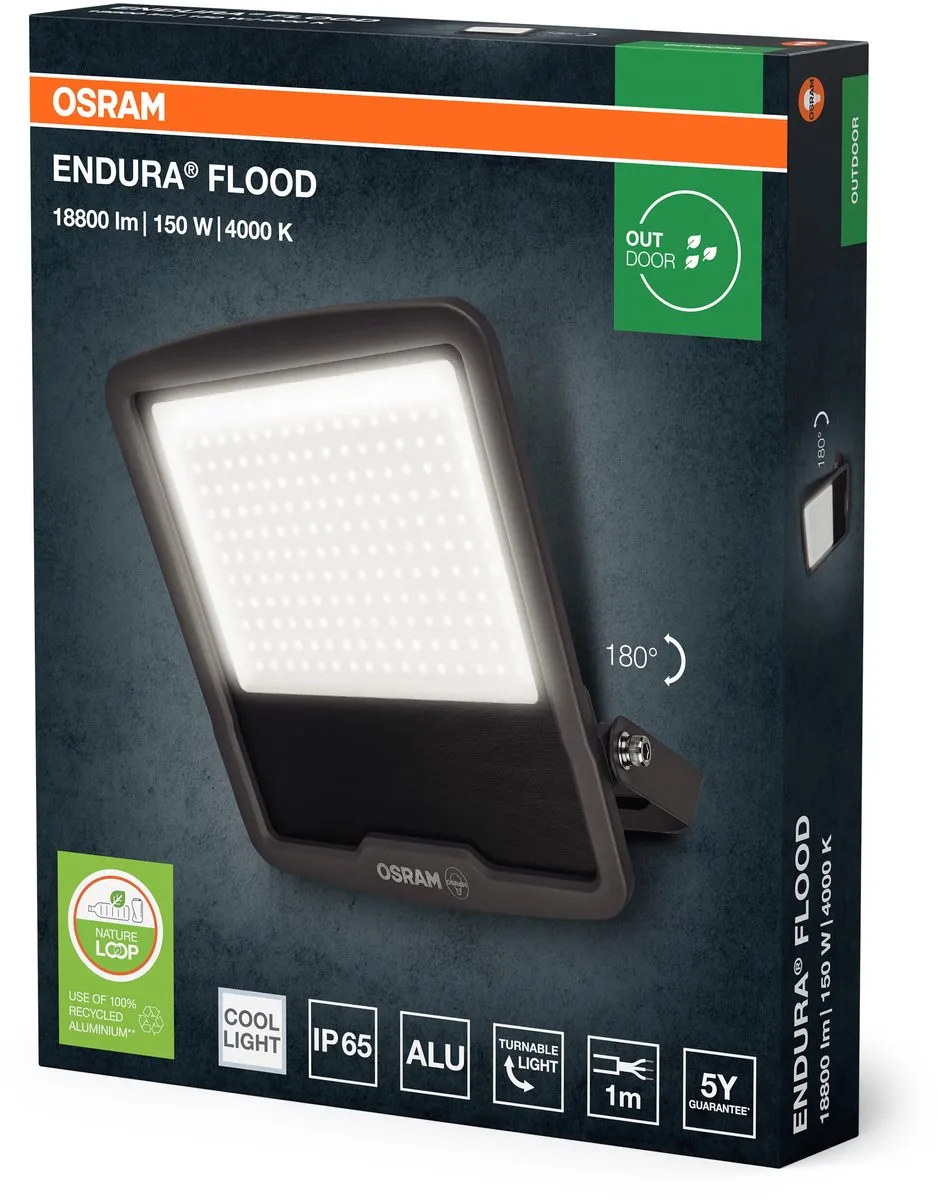 Osram Endura Flood PC 150W LED-schijnwerper 18.000lm - Donkergrijs
