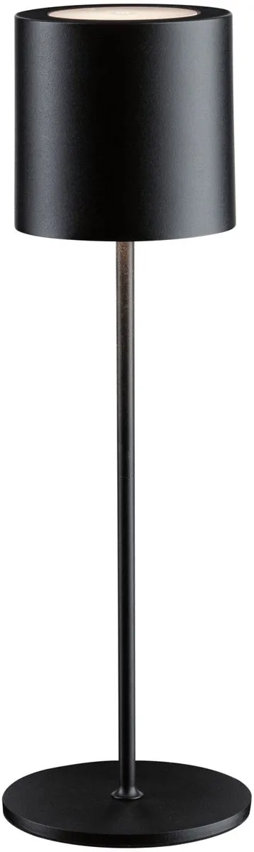 Paulmann Acculamp Tuni IP44 2700K - Zwart mat