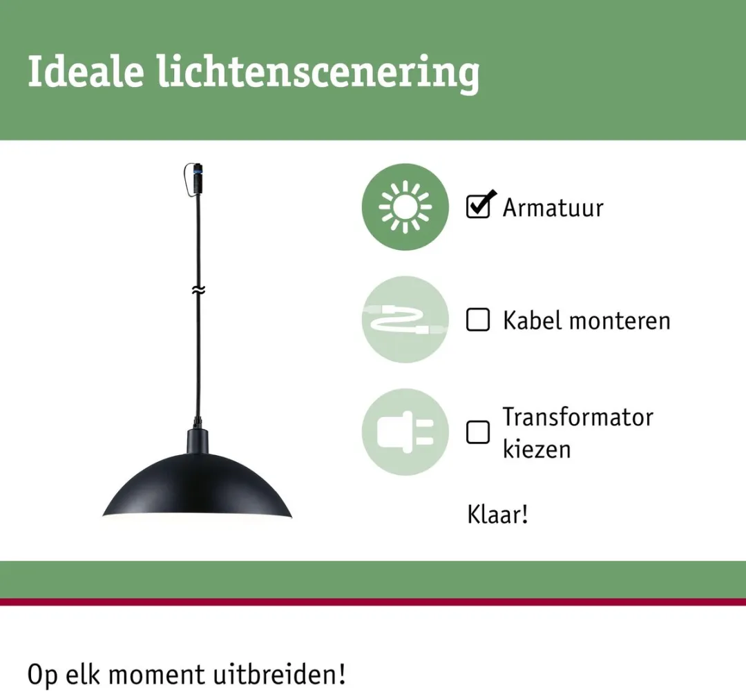 Paulmann Plug & Shine Mapalo Hanglamp 2W - Antraciet