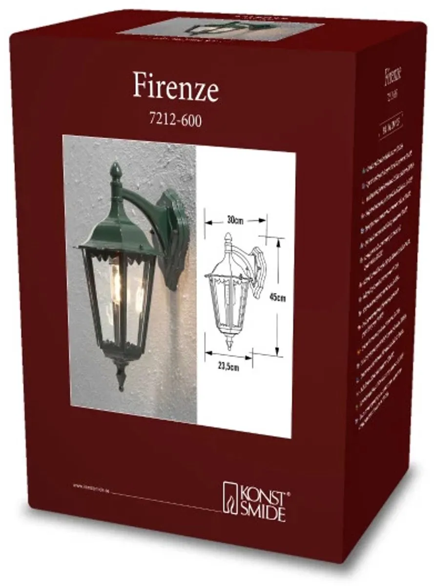 Konstsmide Firenze Wandlamp 100W - 55cm Groen