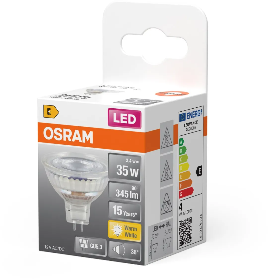 Osram LEDSMR163536 3,4W GU5.3 Warm Wit - 1 Stuks