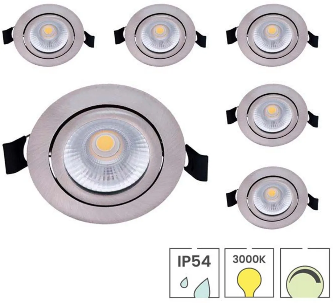 Lybardo Lage Inbouwspots 6-pack 5W - Zwart