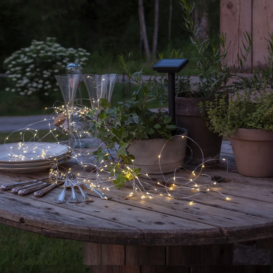 Star Trading Dew Drop Lichtketting - 200 LED Zonne-energie