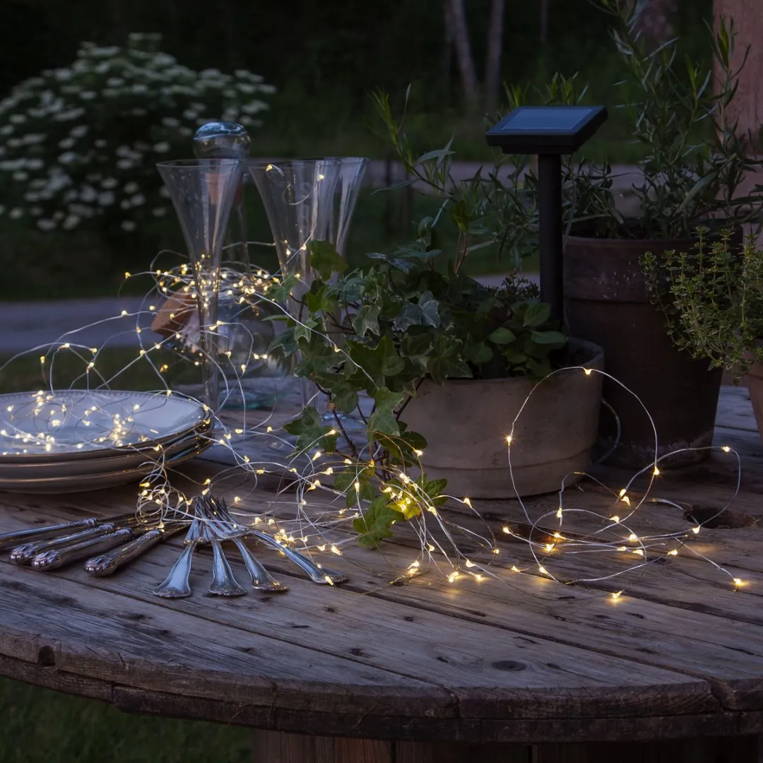 Star Trading Dew Drop Lichtketting - 200 LED Zonne-energie