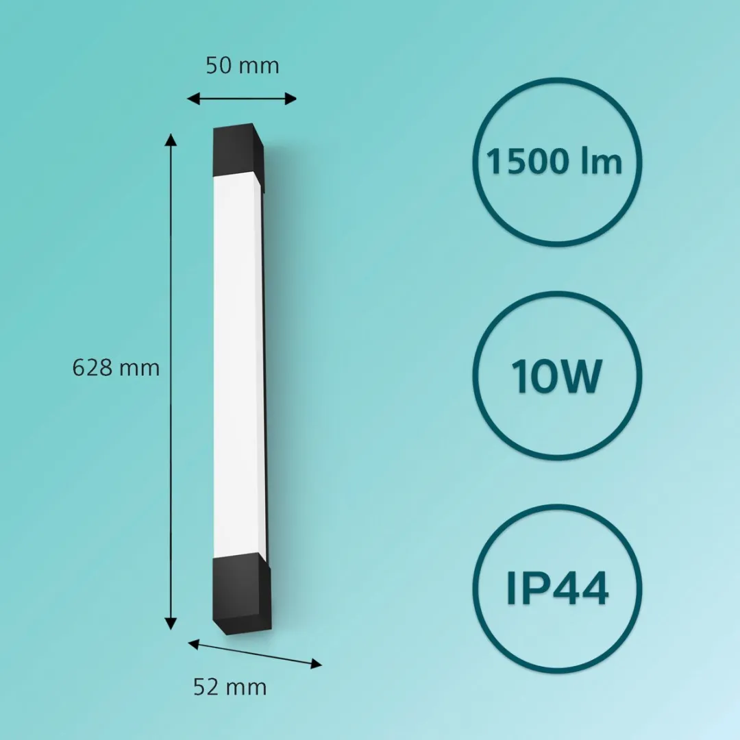 Philips Rover Spiegelverlichting 10W IP44 - Zwart