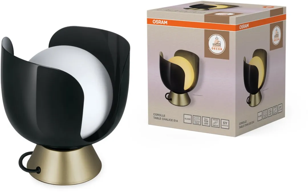 Osram Decor Corolle Tafellamp E14 - Zwart