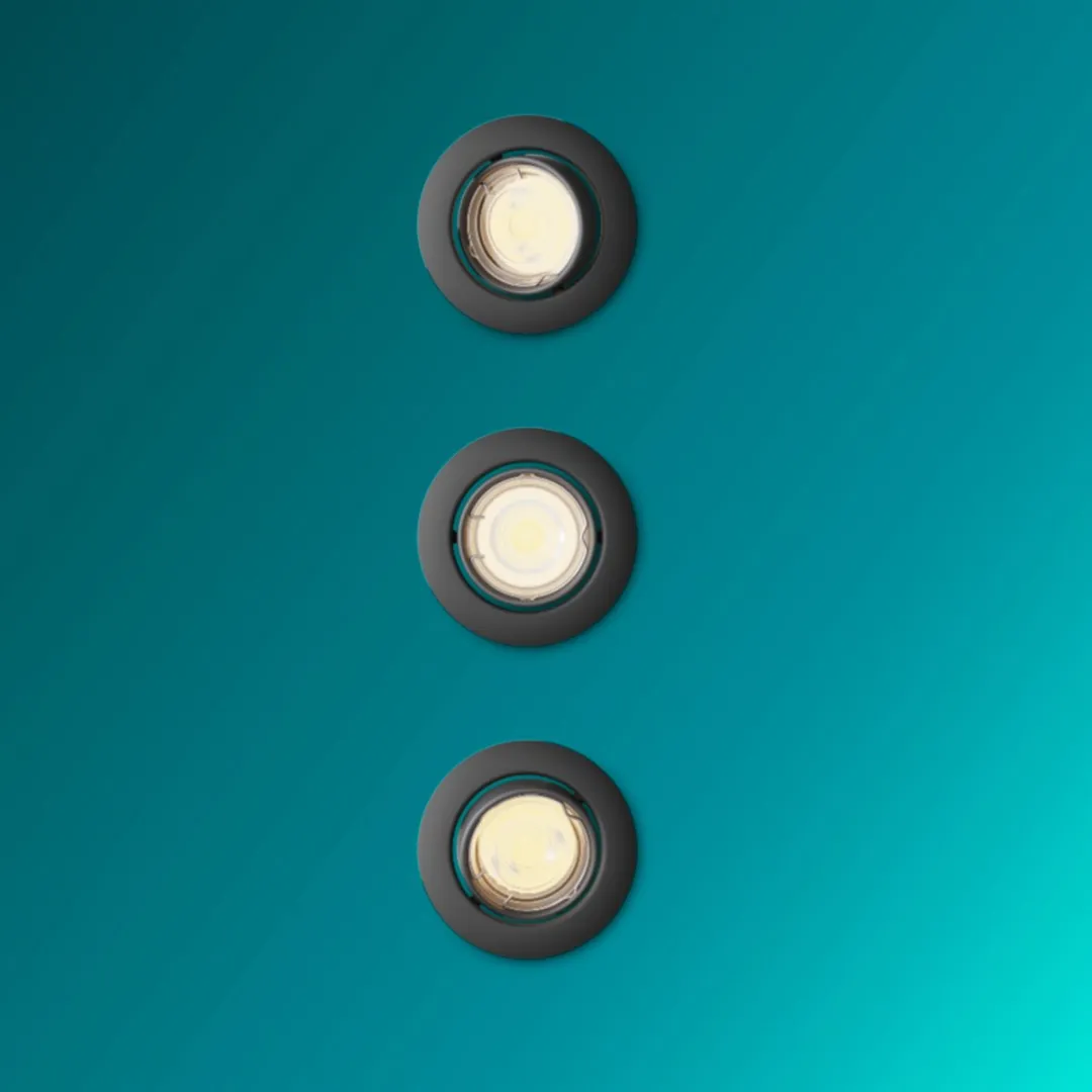 Philips Hue Peridot Inbouwspots 3 Stuks - Zwart