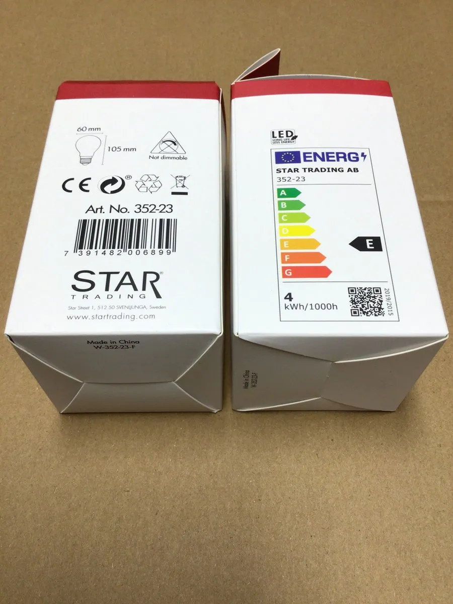 Star Trading Standaard Bol E27 4W Extra Warm Wit - Helder