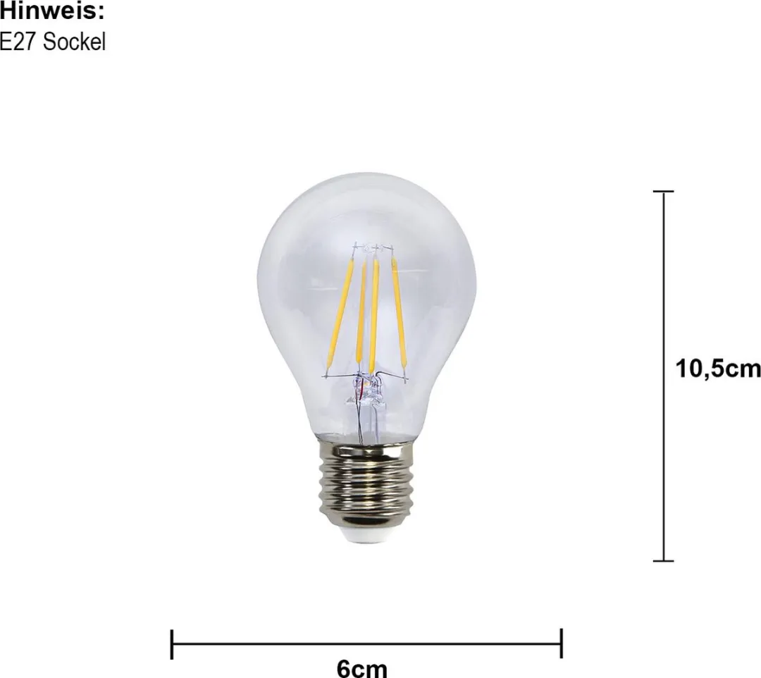 Star Trading Standaard Bol E27 4W Extra Warm Wit - Helder