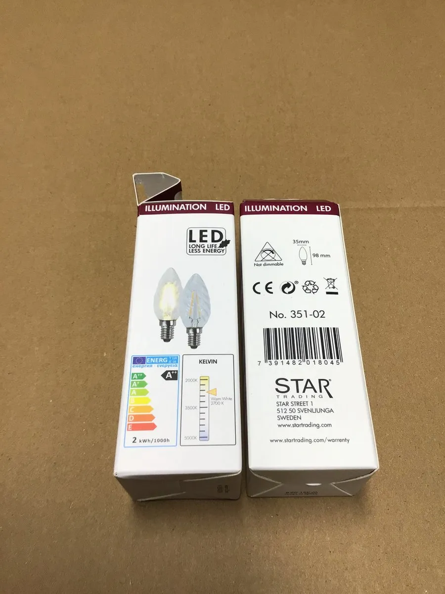 Star Trading Kaarslamp E14 2W Extra Warm Wit - Helder