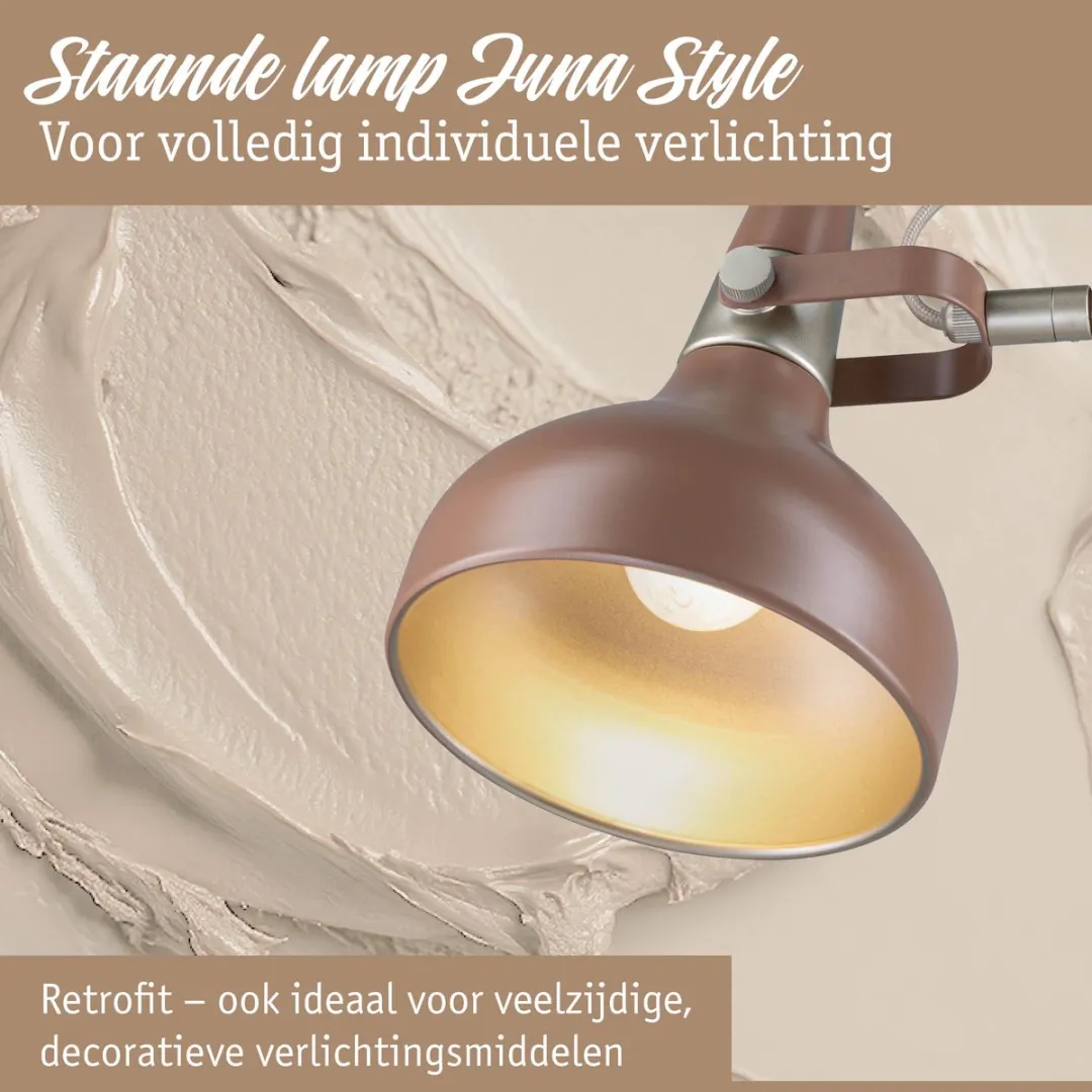 Paulmann Juna Style Staande Lamp E14 - 20W - Nougat - afbeelding 6 van 6