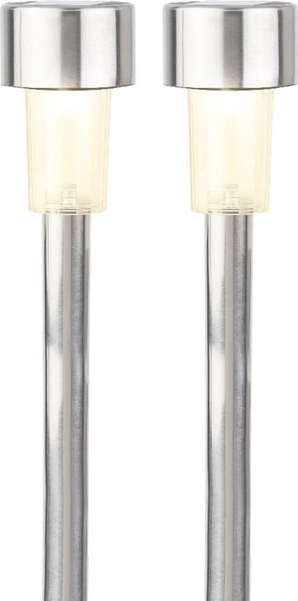 Lumineo Solar Prikspot 5x LED - Zilver - H36cm - Warm wit