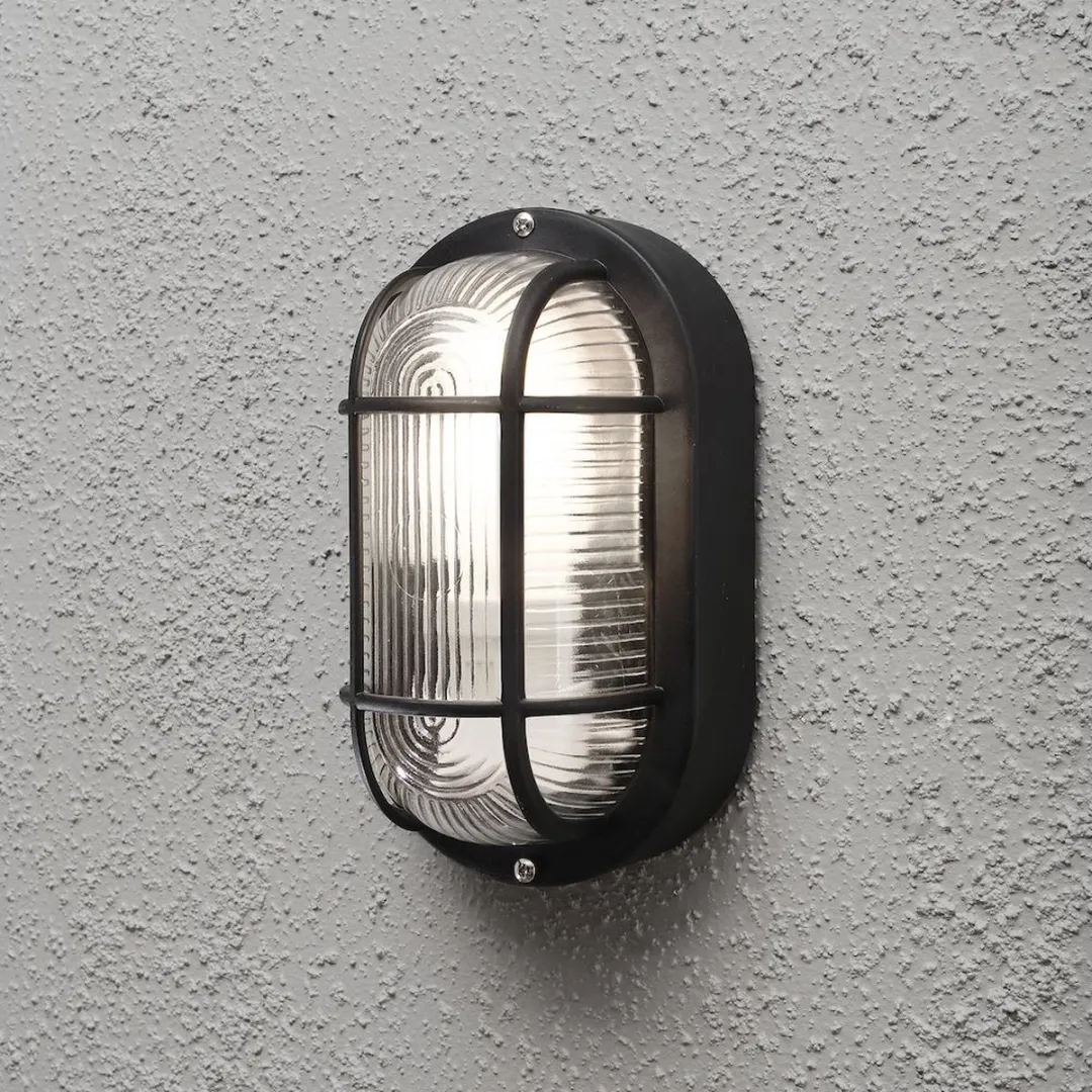 Konstsmide Elmas Wandlamp Buiten E27 - IP44 - Zwart