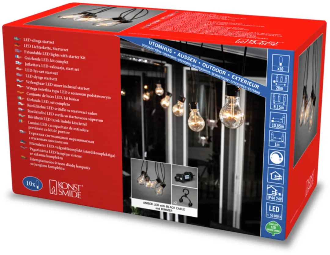 Konstsmide Lichtsnoer Extra Warm 10 Lampen - 1800K - afbeelding 6 van 6