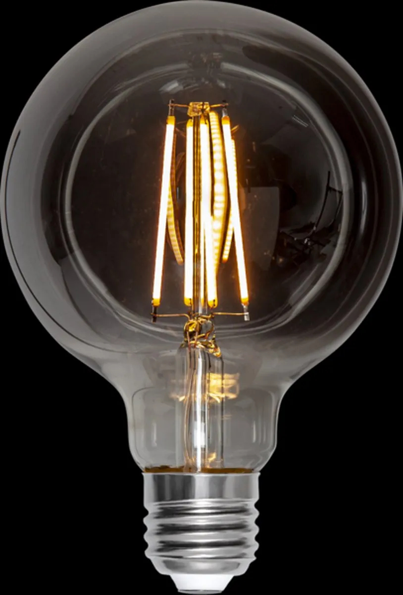 Star Trading - 3-Pack | LED - 3 standen - G95 Bol - E27 - 3.9W- Super Warm Wit - 2200K - Dimbaar