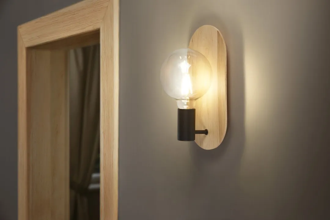 Osram Decor Wood Wall E27 Wandlamp - Zwart