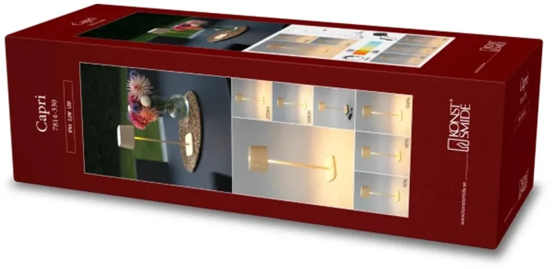 Konstsmide Capri Oplaadbare Tafellamp 7814-330 - Zandbruin