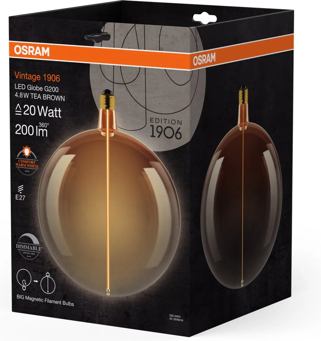 Osram Vintage 1906 Big Globe LED - 4,8W 200lm E27 Warm Wit