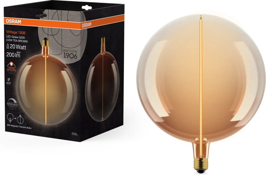 Osram Vintage 1906 Big Globe LED - 4,8W 200lm E27 Warm Wit