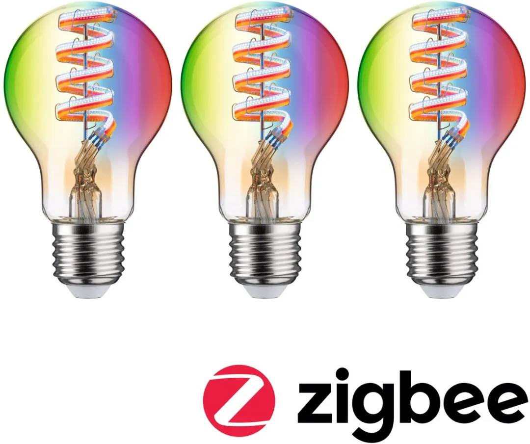 Paulmann Filament LED-gloeilamp E27 RGBW+ 3x470lm - 3 Stuks - Goud