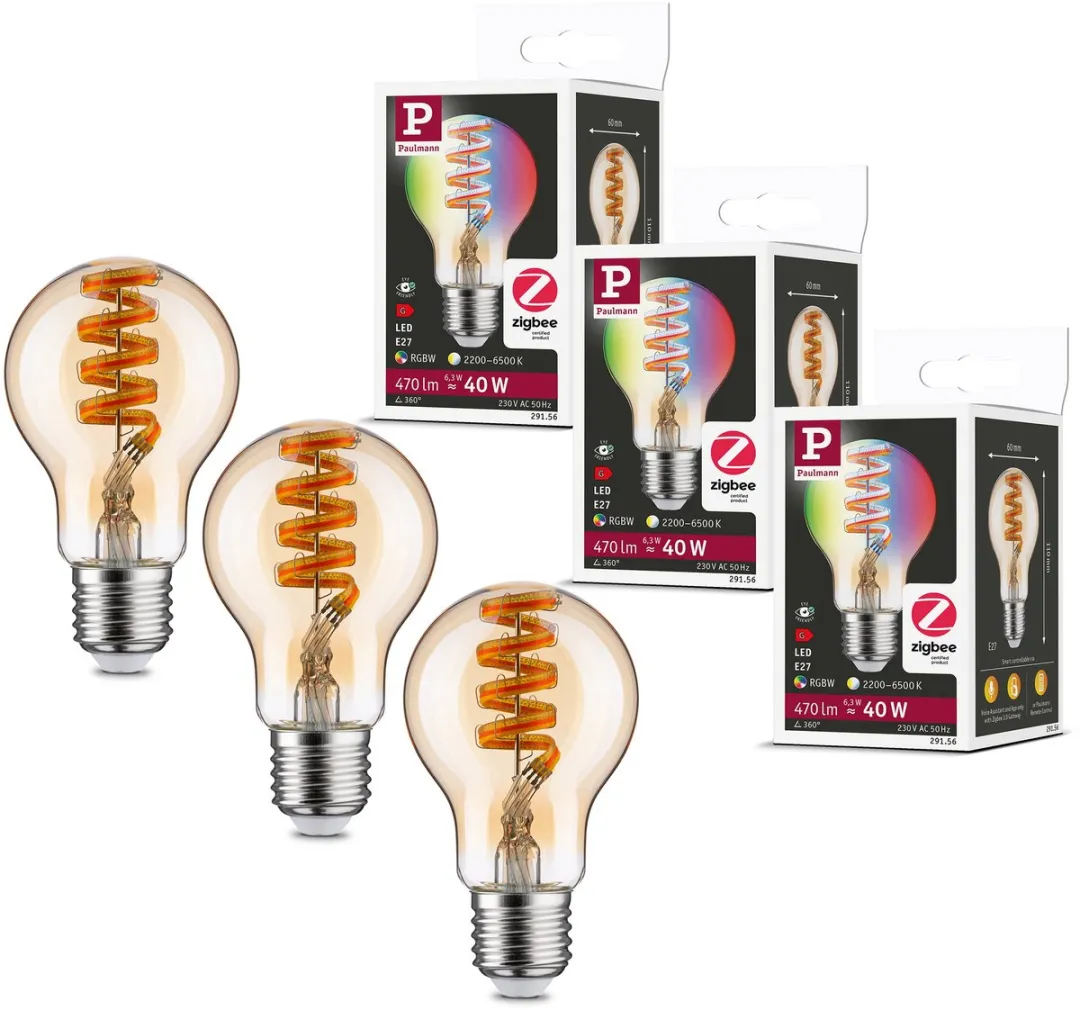 Paulmann Filament LED Gloeilamp Set 5x470lm RGBW