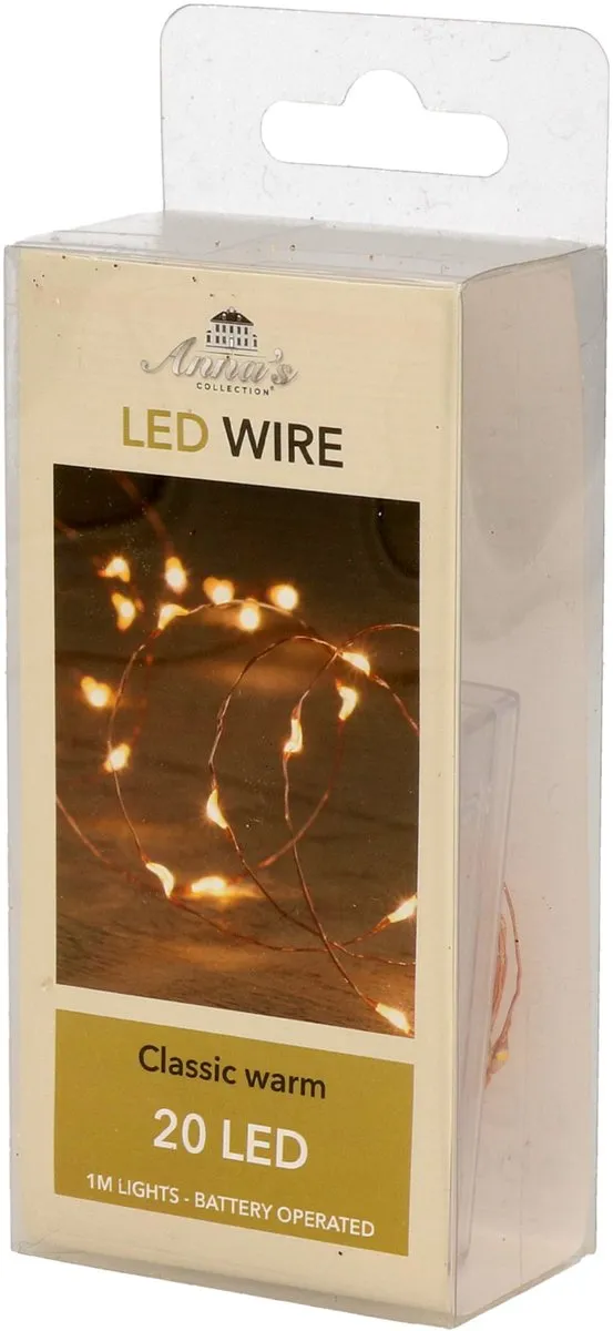 Anna's Collection Draadverlichting 20 LED Warm Wit 100cm - 6 Stuks - afbeelding 2 van 2