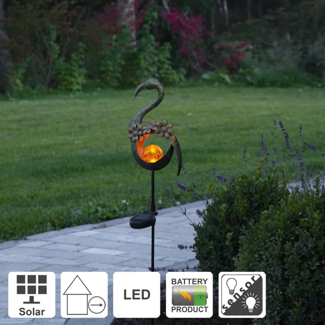 Star Trading Solar Path Light Melilla Bird - Zwart