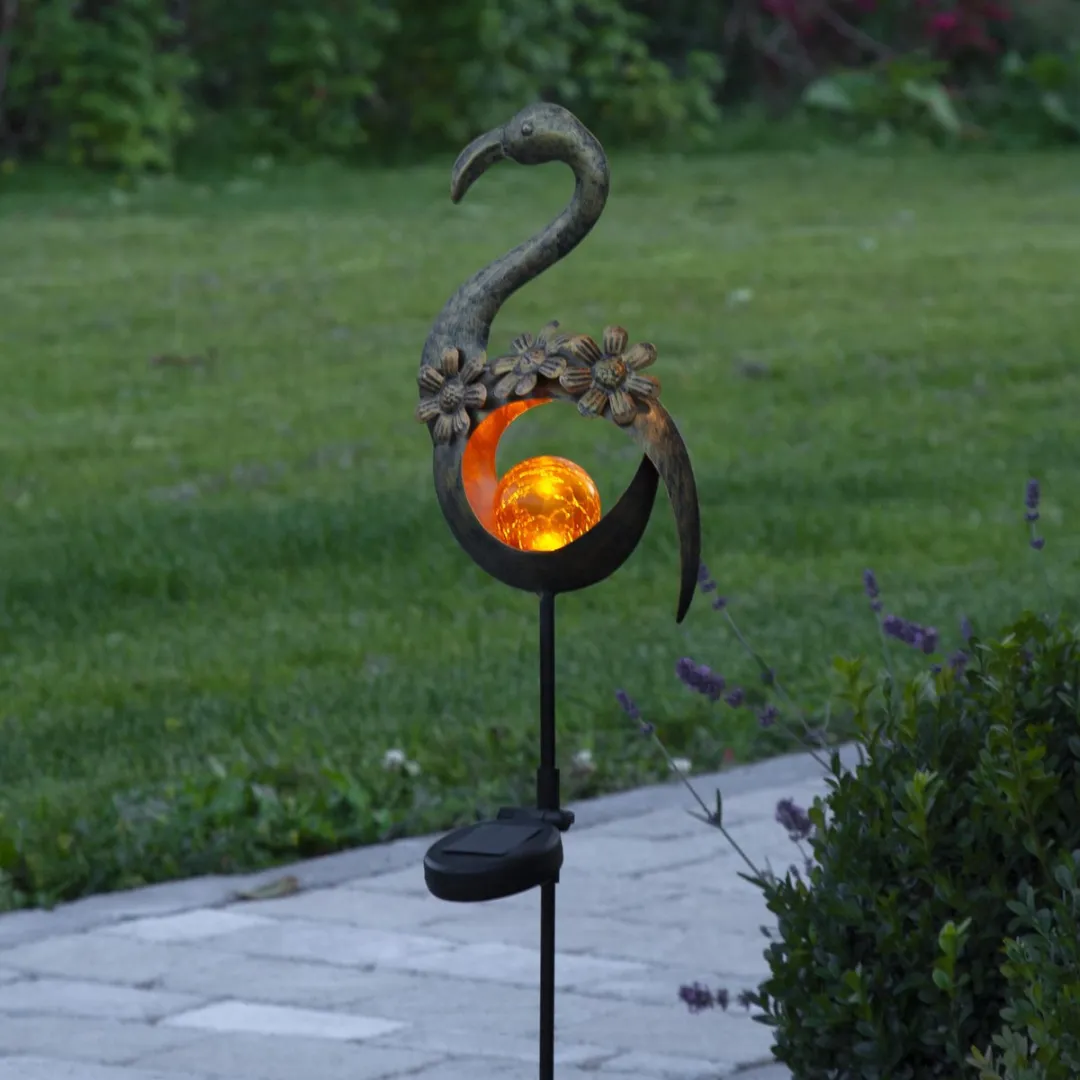 Star Trading Solar Path Light Melilla Bird - Zwart