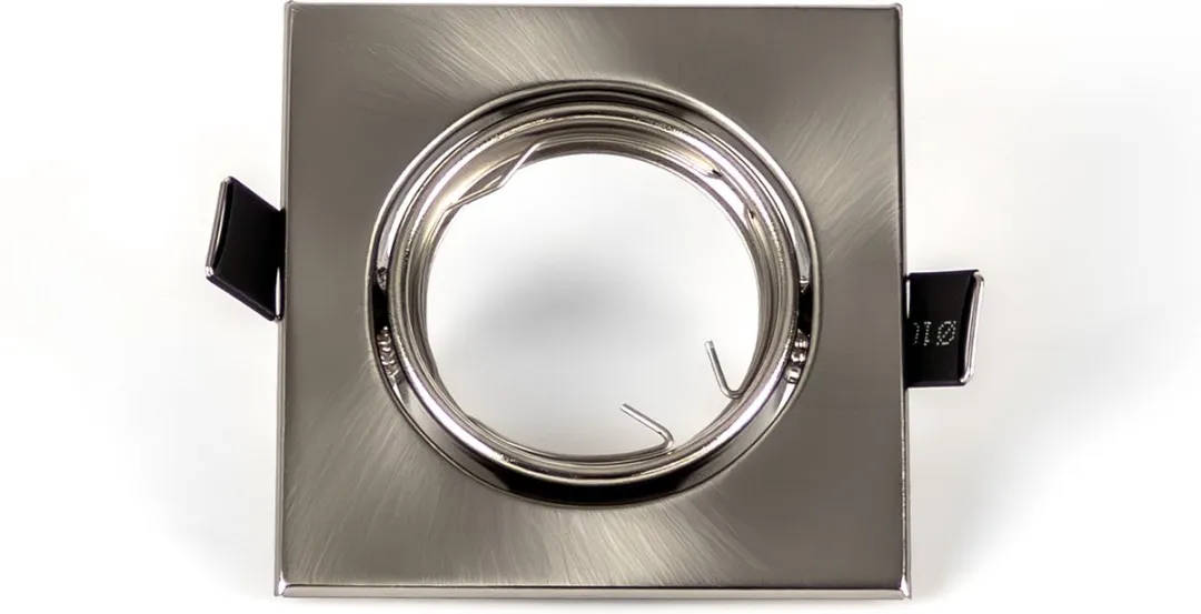Solistech Vierkante Inbouw GU10 LED Spot - 2 Stuks - Ø75mm - Zilver