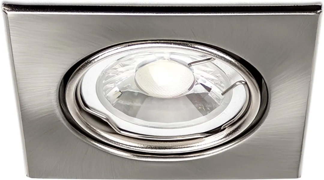 Solistech Vierkante Inbouw GU10 LED Spot - 2 Stuks - Ø75mm - Zilver