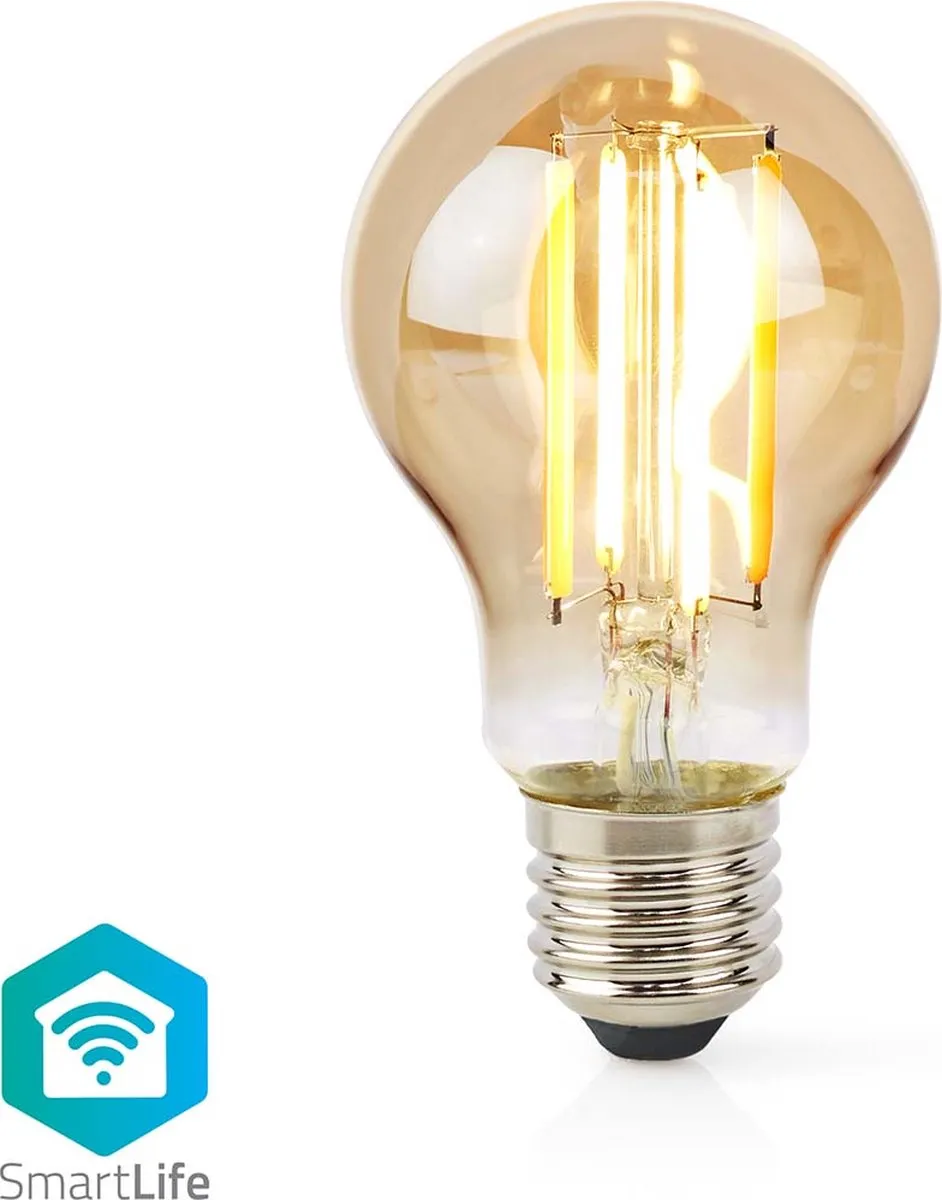 Nedis SmartLife LED Filamentlamp E27 7W Warm Wit Goud - 806lm