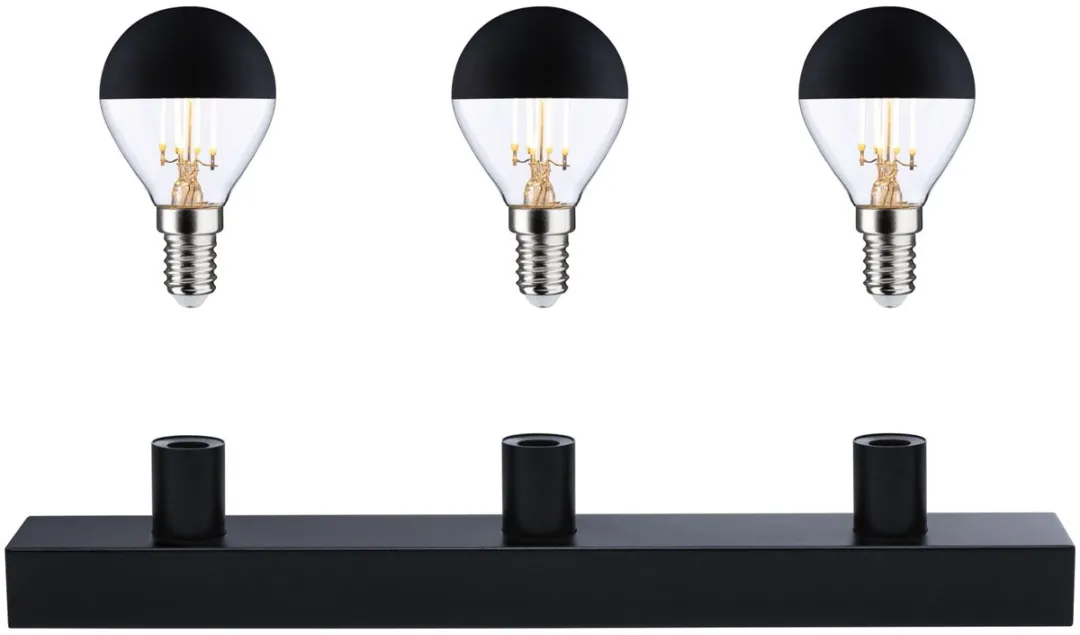 Paulmann Regula II LED Spiegelverlichting 3x470lm 2700K - 3-vlammig IP44 - Zwart - afbeelding 6 van 6