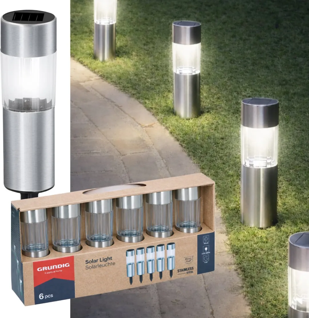 Grundig Solar Tuinlamp Set 6 Stuks