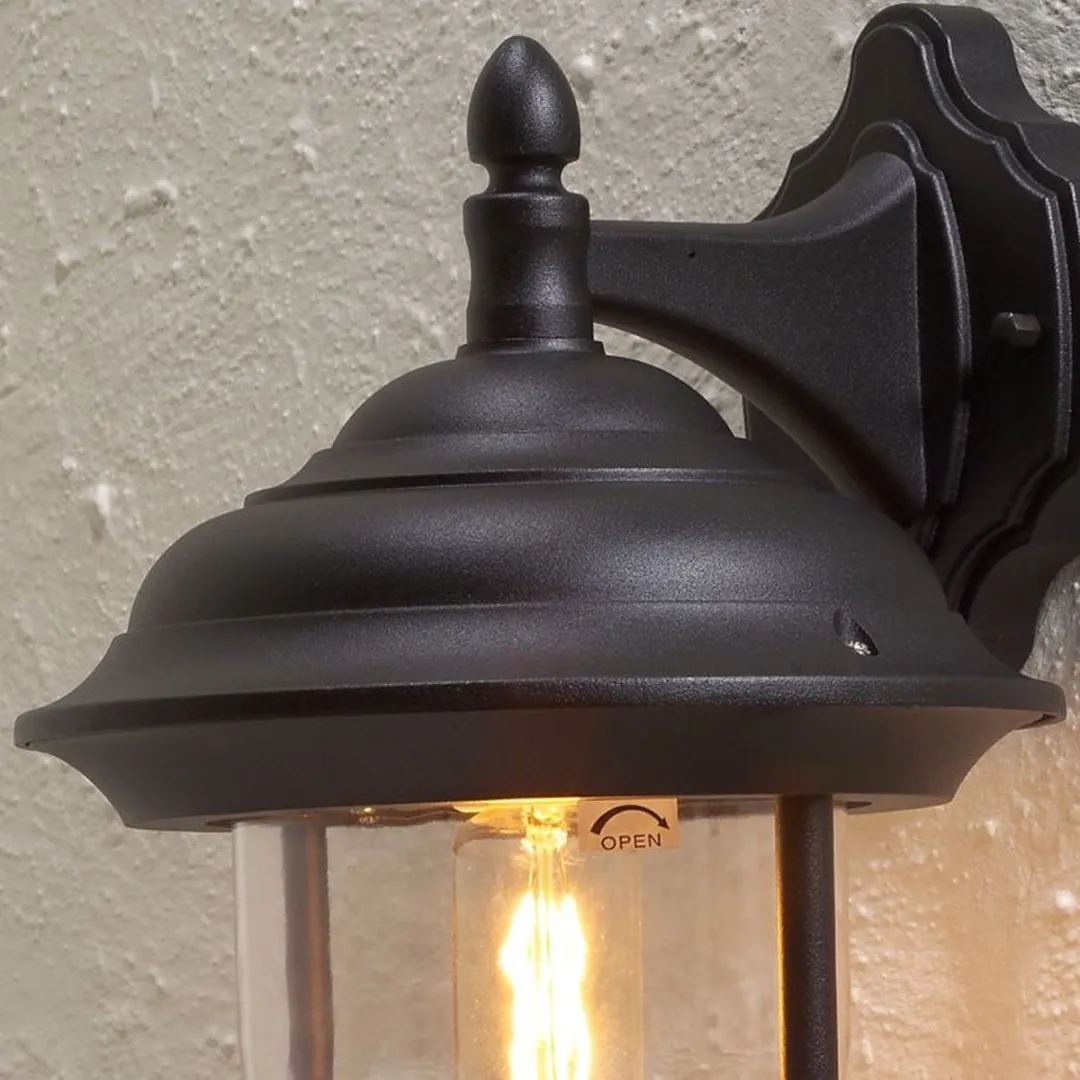 Konstsmide Parma Wandlamp Buiten - E27 - IP43 - Zwart