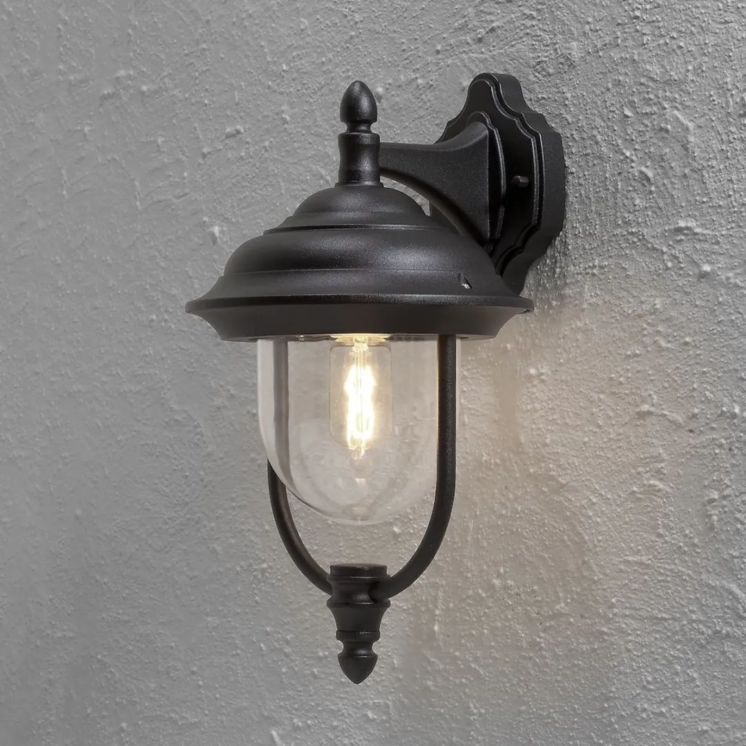 Konstsmide Parma Wandlamp Buiten - E27 - IP43 - Zwart