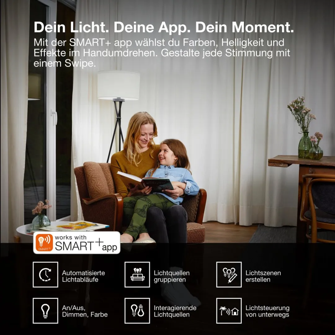 Osram SMART+ LED-lamp P40 E14 - 4,9W - Mat - App/spraakbediening - afbeelding 6 van 6