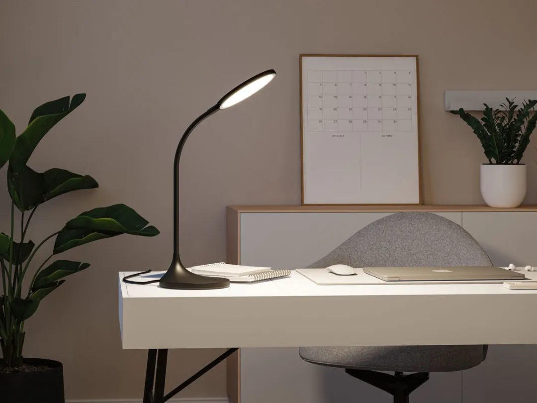 Paulmann Mejan LED Bureaulamp 1200lm 15W - Zwart mat - afbeelding 6 van 6