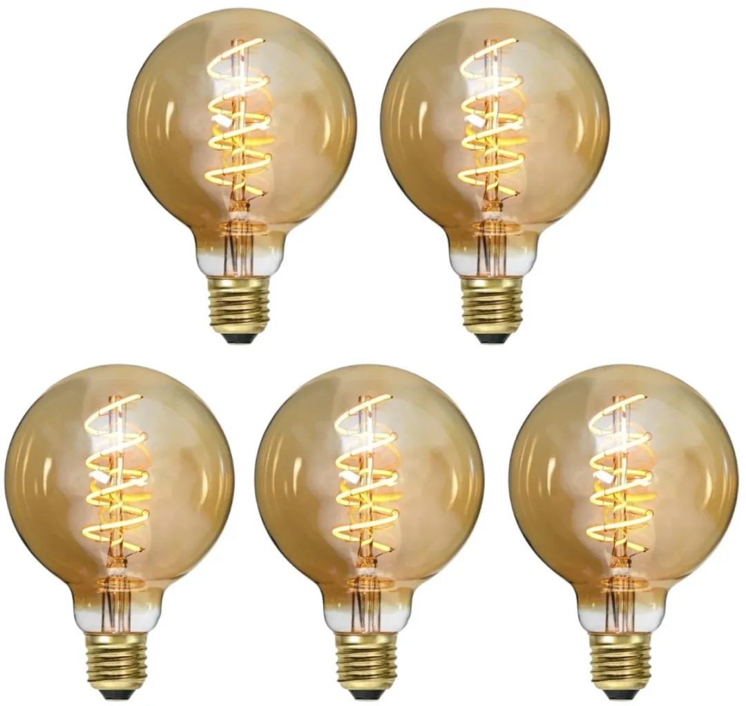 Star Trading G95 Globelamp E27 3.2W - 5 Stuks - Warm Wit