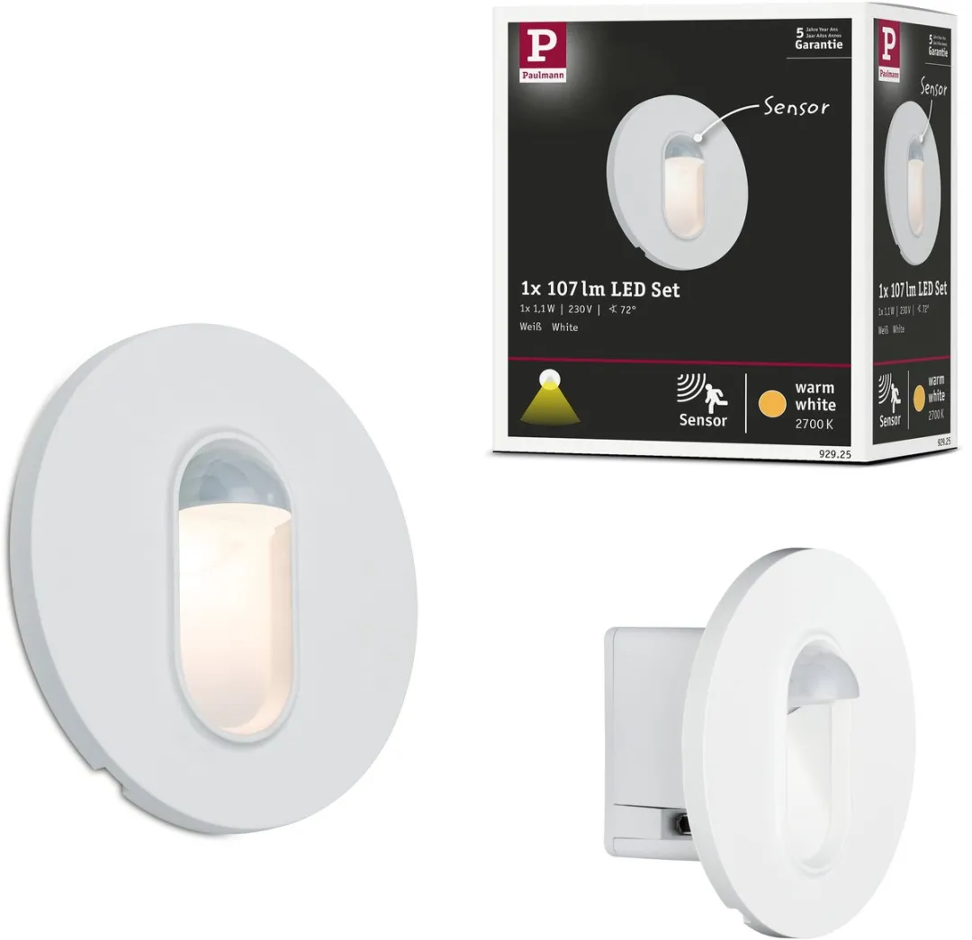Paulmann LED-wandinbouwlamp Wall rond 78mm 1,1W 65lm