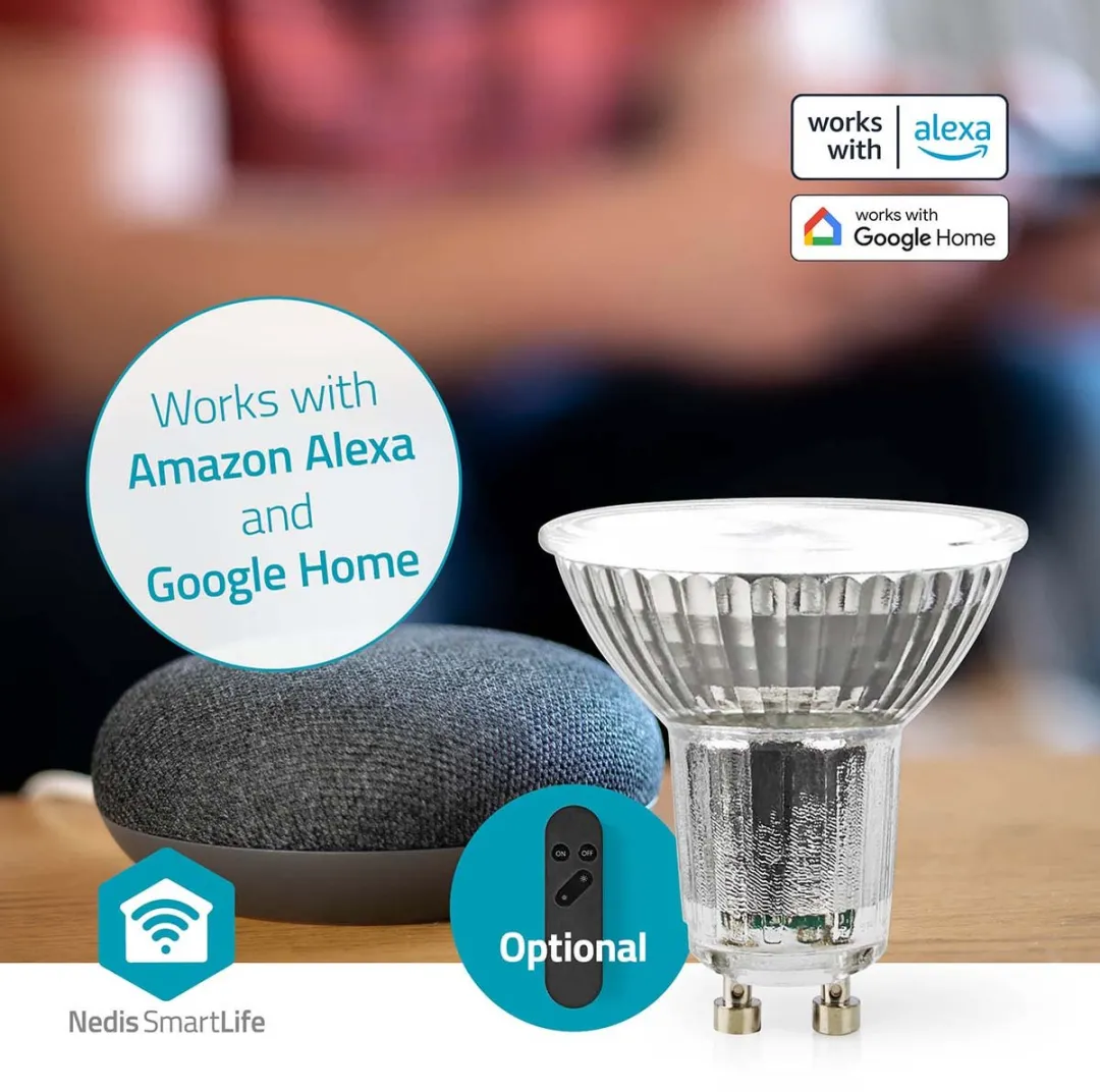 Nedis SmartLife LED Spot GU10 RGB 5W - Mat - 2700-6500K - 1 Stuks