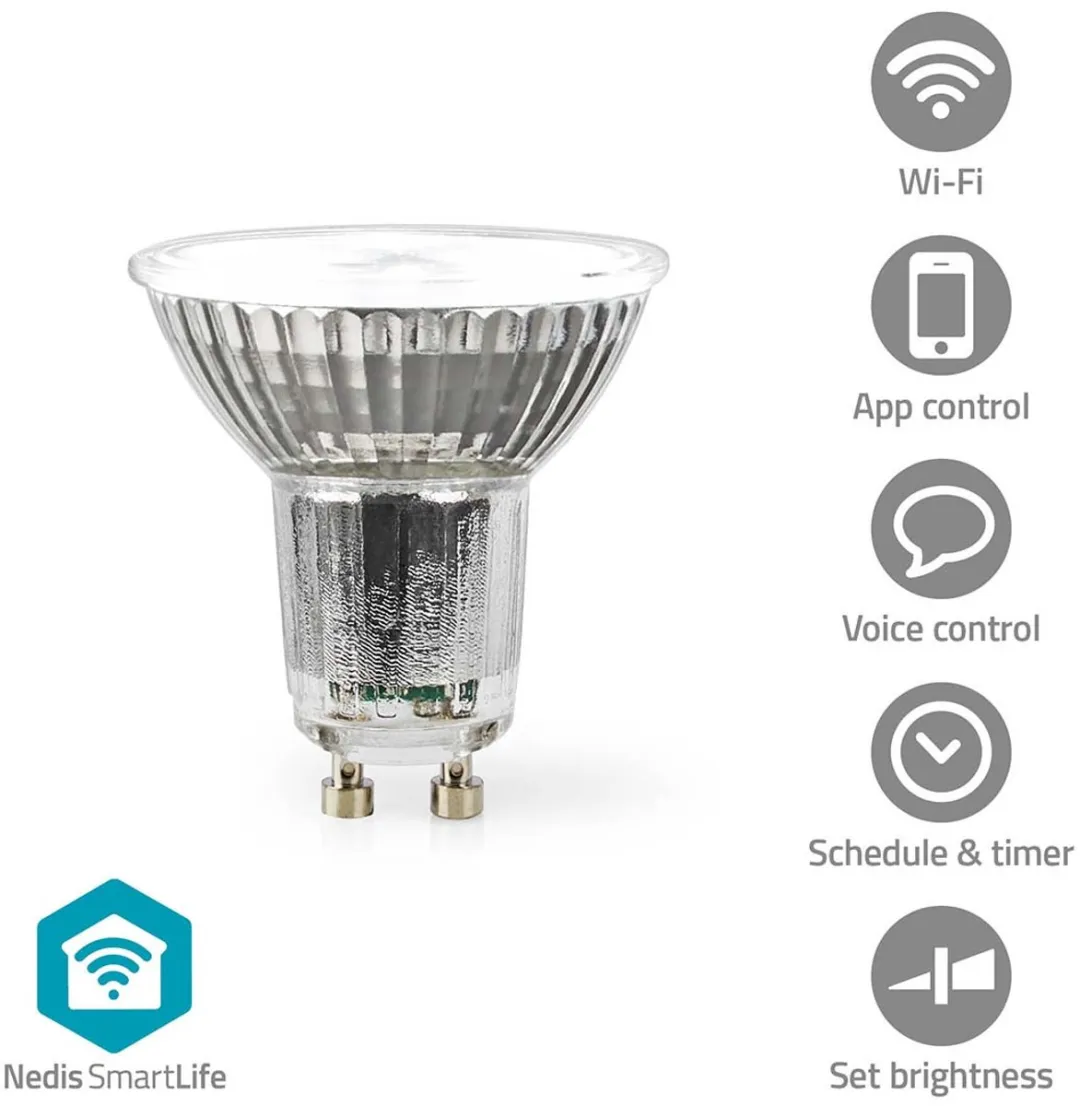 Nedis SmartLife LED Spot GU10 RGB 5W - Mat - 2700-6500K - 1 Stuks - afbeelding 6 van 6