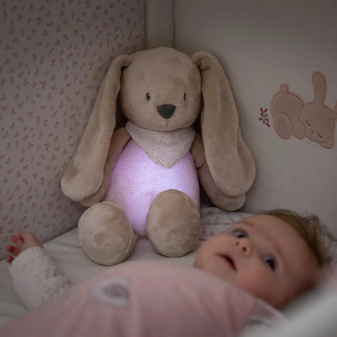 Nattou Sleepy Knuffelkonijn Nachtlamp - Lichtbruin 30x20cm