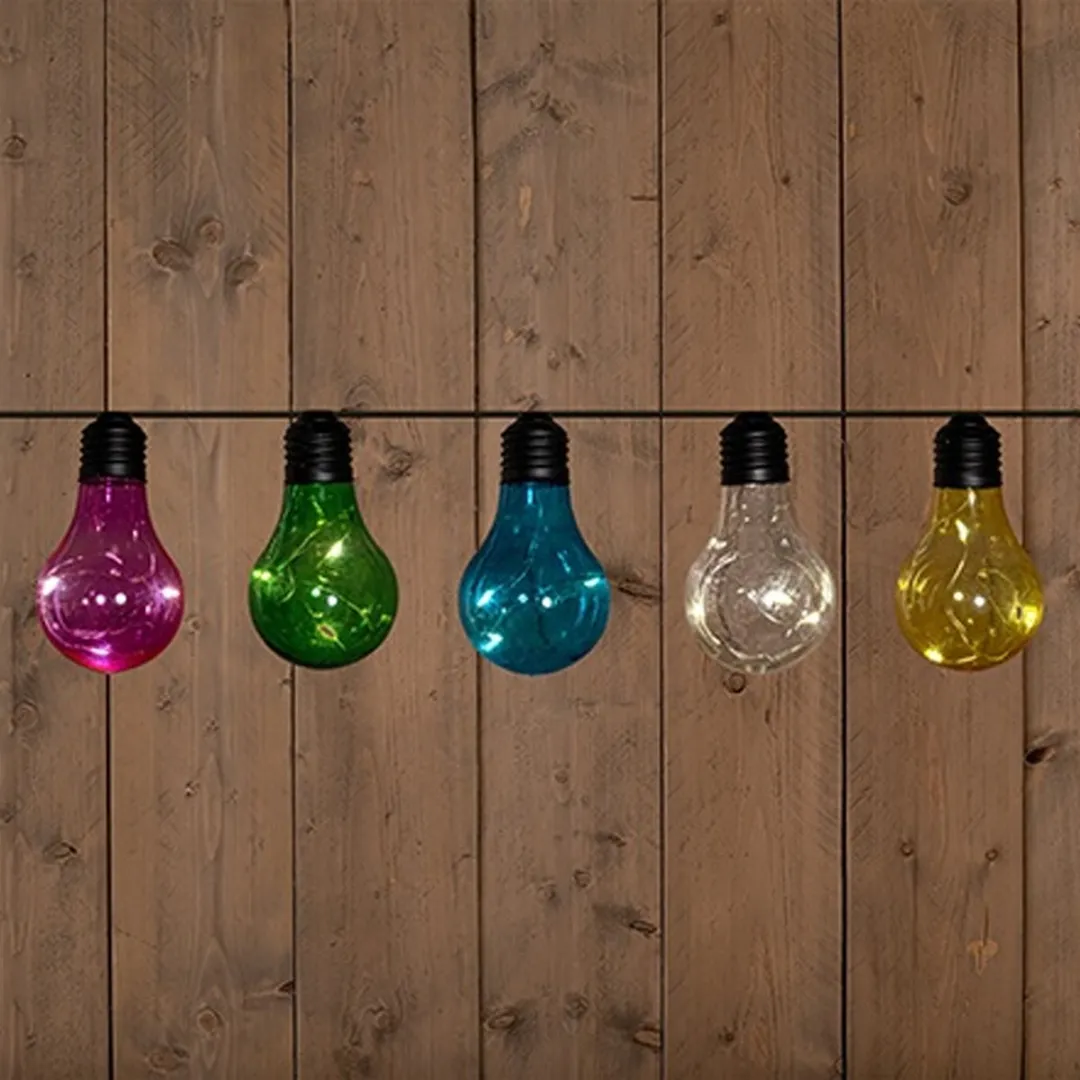 Anna's Collection Solar Feestverlichting 10 Lampjes - 4,5m - Multicolor
