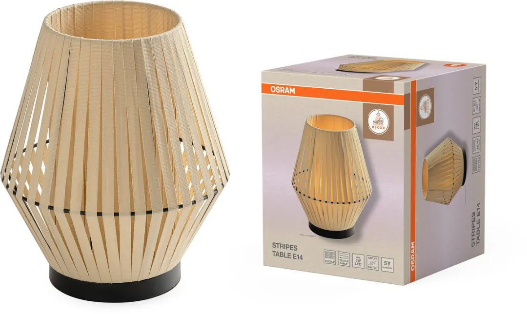 Osram Decor Stripes Tafellamp E14 - Beige